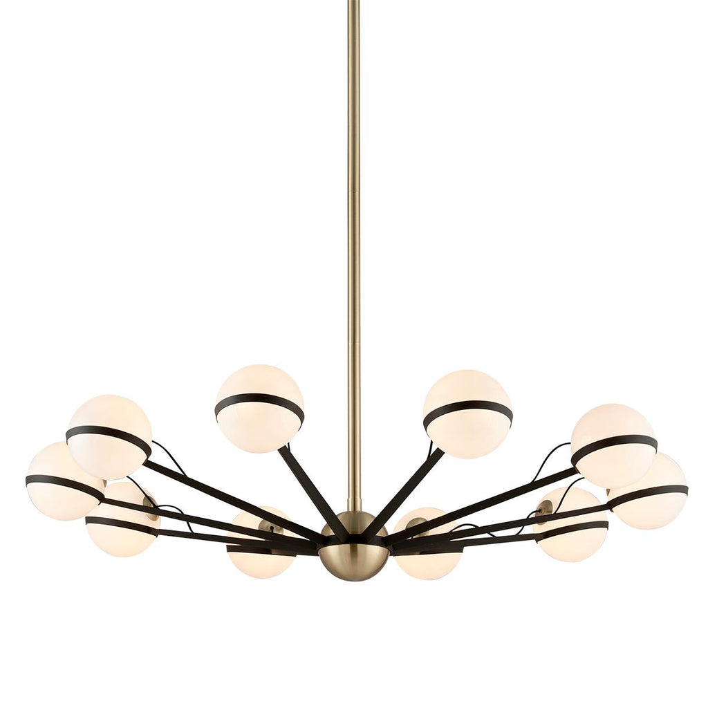 Troy Lighting Ace TEXTURED BRONZE BRUSHED BRASS 50W x 50L x 10.25H Chandelier