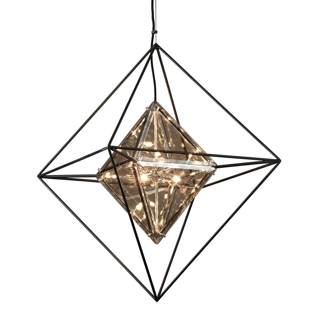 Troy Lighting Epic TEXTURED IRON 24W x 24L x 33.75H Chandelier