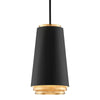 Troy Lighting Fahrenheit Textured Black/Vintage Gold Leaf 12.5W X 22H Pendant