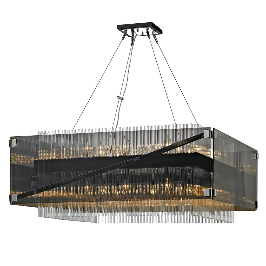 Troy Lighting Apollo BRONZE/POLISHED CHROME 34.5W x 34.5L x 14.5H Chandelier