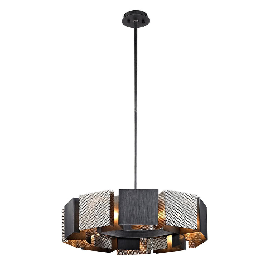 Troy Lighting Impression GRAPHITE/BURNISHED NICKEL 27.5W x 27.5L x 7.25H Chandelier