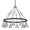 Troy Lighting Menlo Park Deep Bronze 42.5W X 42.5L X 36H Chandelier