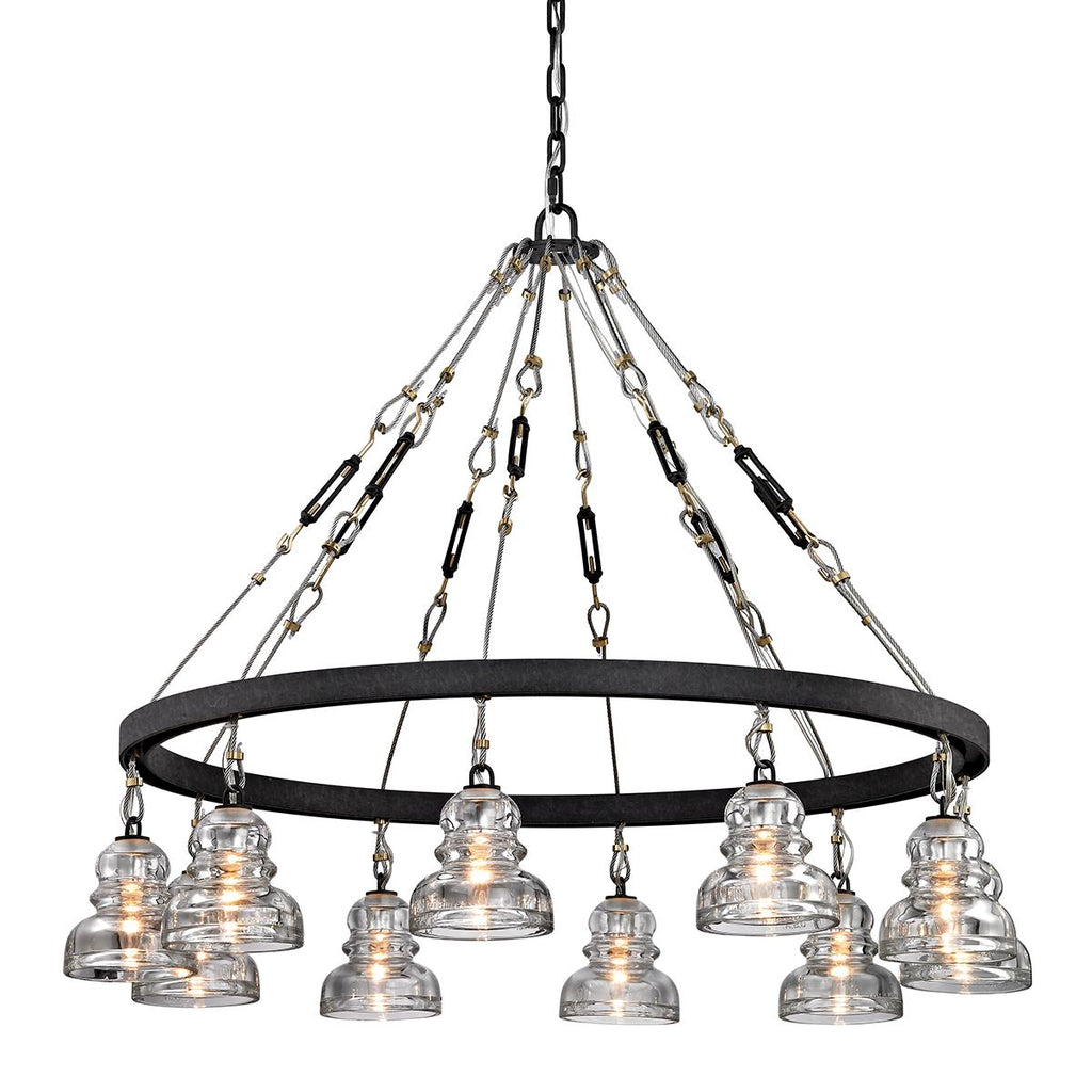 Troy Lighting Menlo Park DEEP BRONZE 42.5W x 42.5L x 36H Chandelier