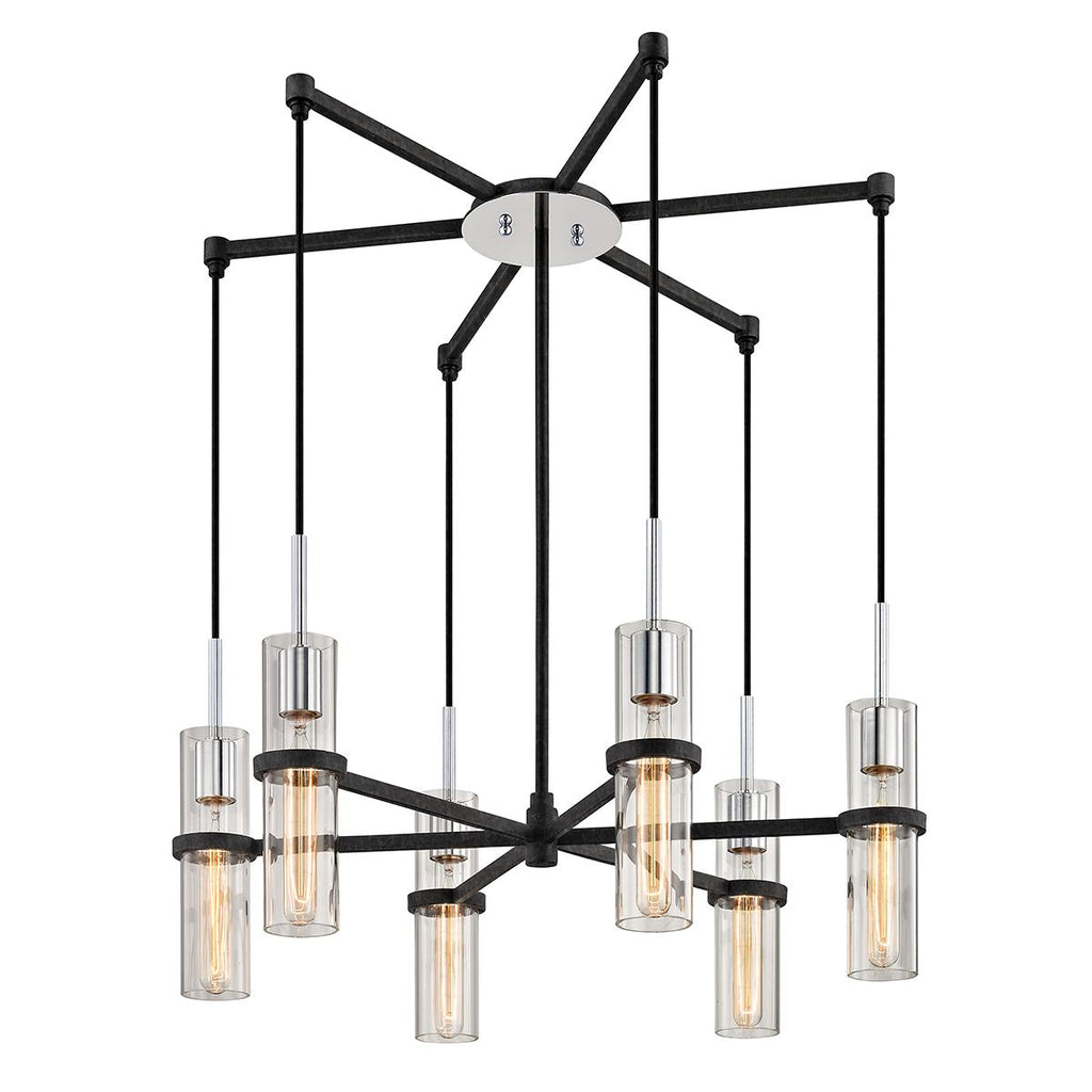 Troy Lighting Xavier VINTAGE IRON 28W x 28L x 10.25H Chandelier