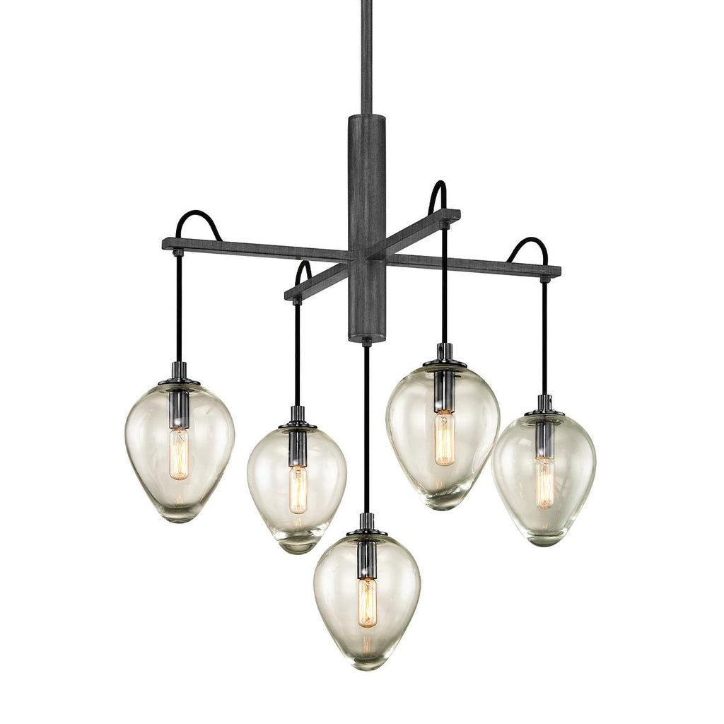 Troy Lighting Brixton Graphite 26W x 26L x 29H Chandelier