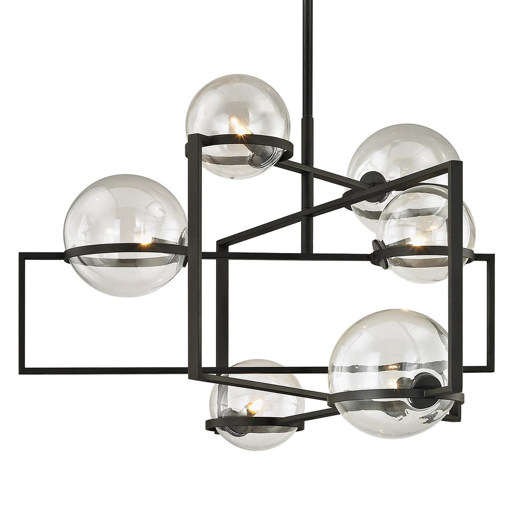 Troy Lighting Elliot TEXTURED BLACK 30W x 30L x 24H Chandelier