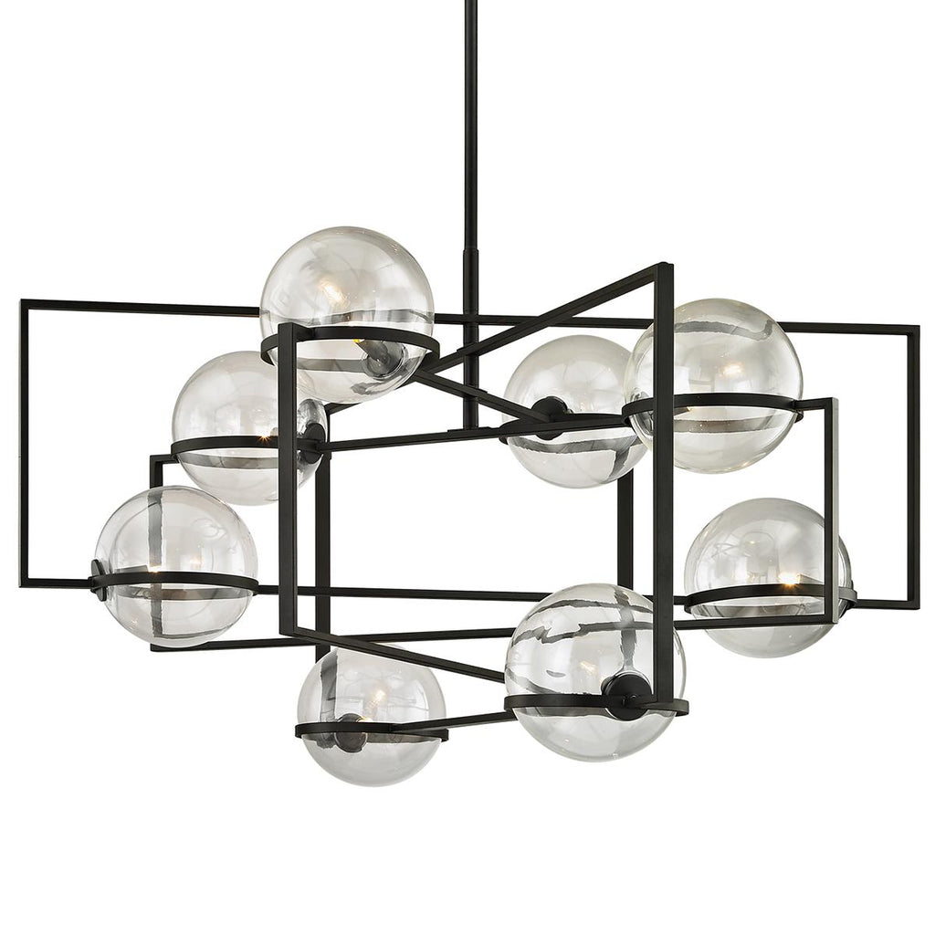 Troy Lighting Elliot TEXTURED BLACK 44W x 44L x 25.5H Chandelier