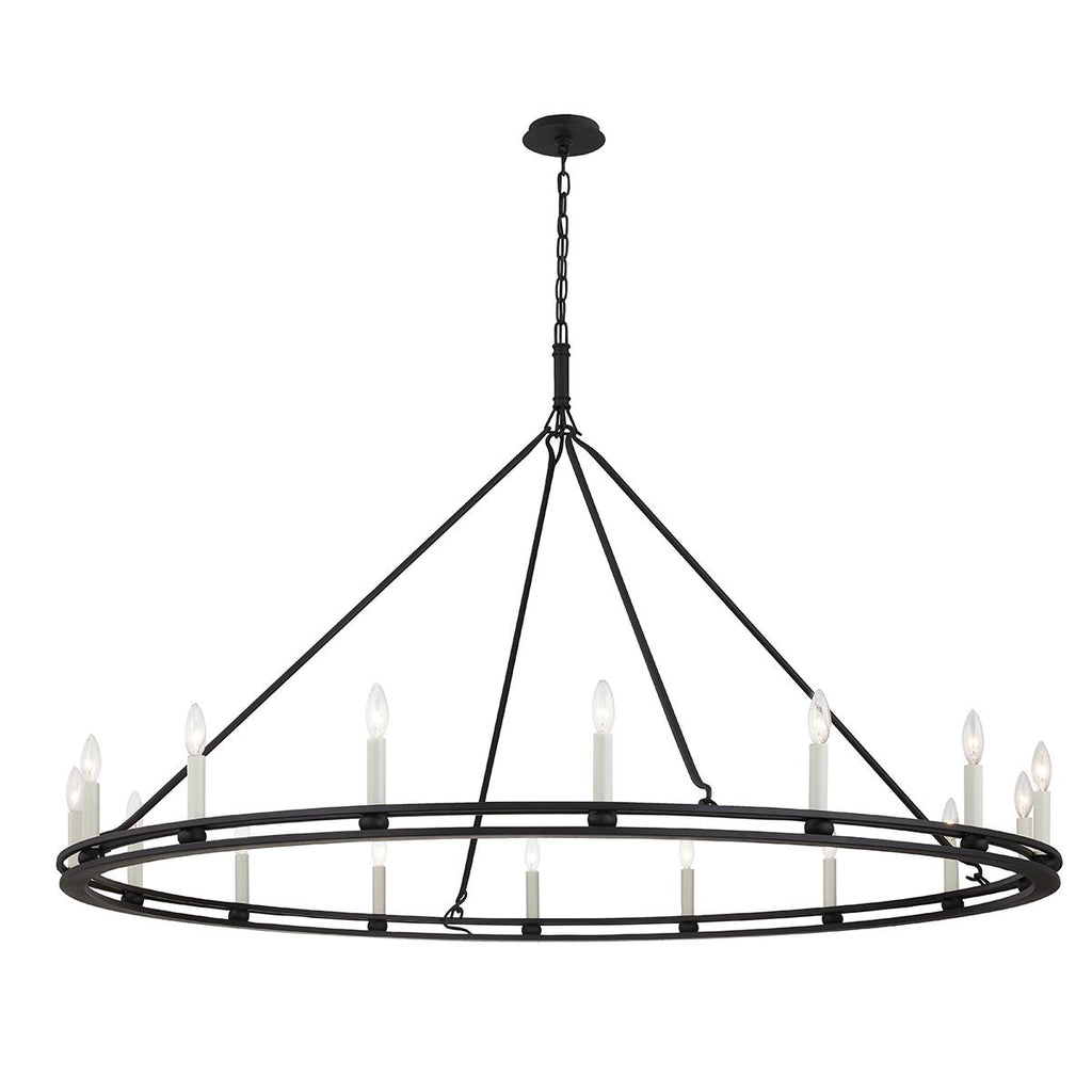 Troy Lighting Sutton TEXTURED BLACK 61W x 61L x 39.5H Chandelier