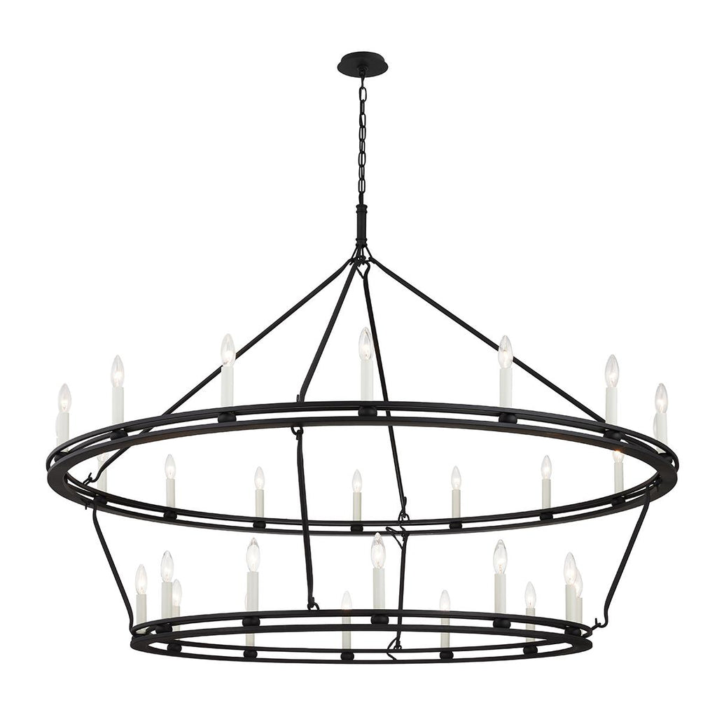 Troy Lighting Sutton TEXTURED BLACK 61W x 61L x 49H Chandelier