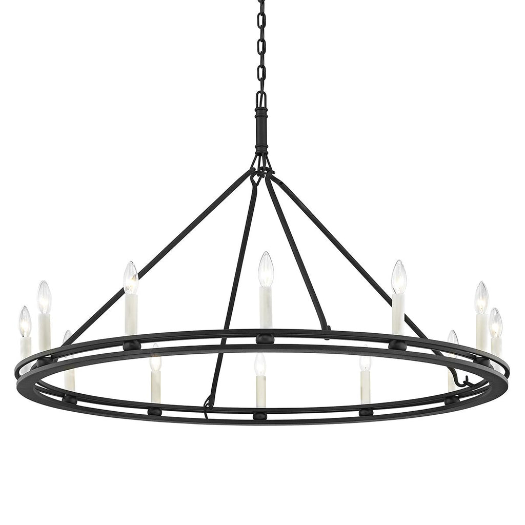 Troy Lighting Sutton TEXTURED BLACK 44W x 44L x 28.5H Chandelier