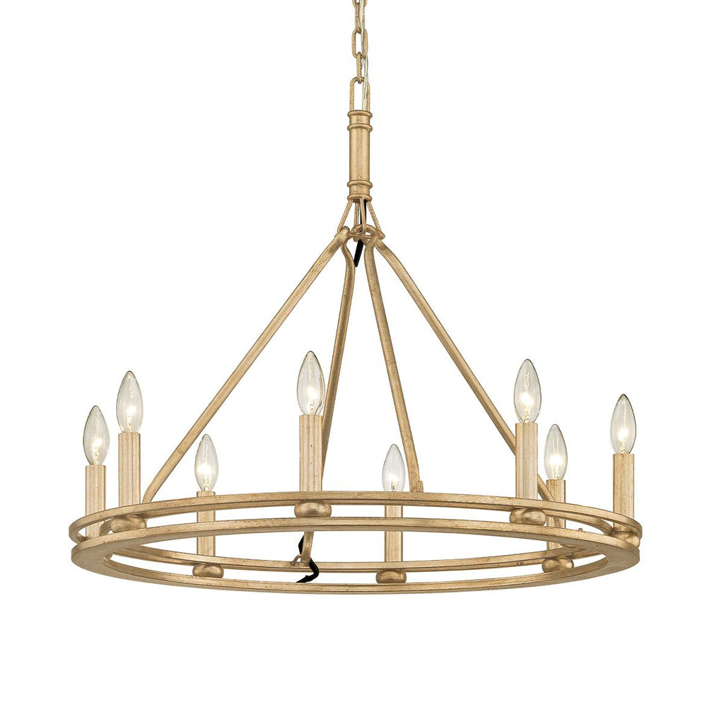 Troy Lighting Sutton CHAMPAGNE LEAF 27.5W x 27.5L x 24H Chandelier