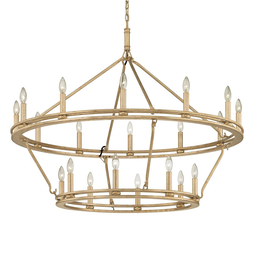 Troy Lighting Sutton CHAMPAGNE SILVER LEAF 44W x 44L x 37H Chandelier