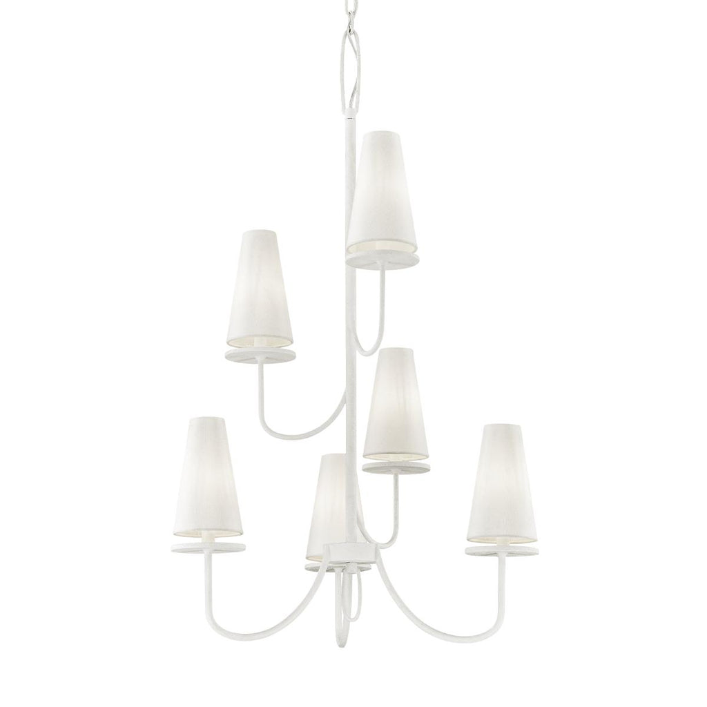 Troy Lighting Marcel GESSO WHITE 28W x 28L x 43.75H Chandelier