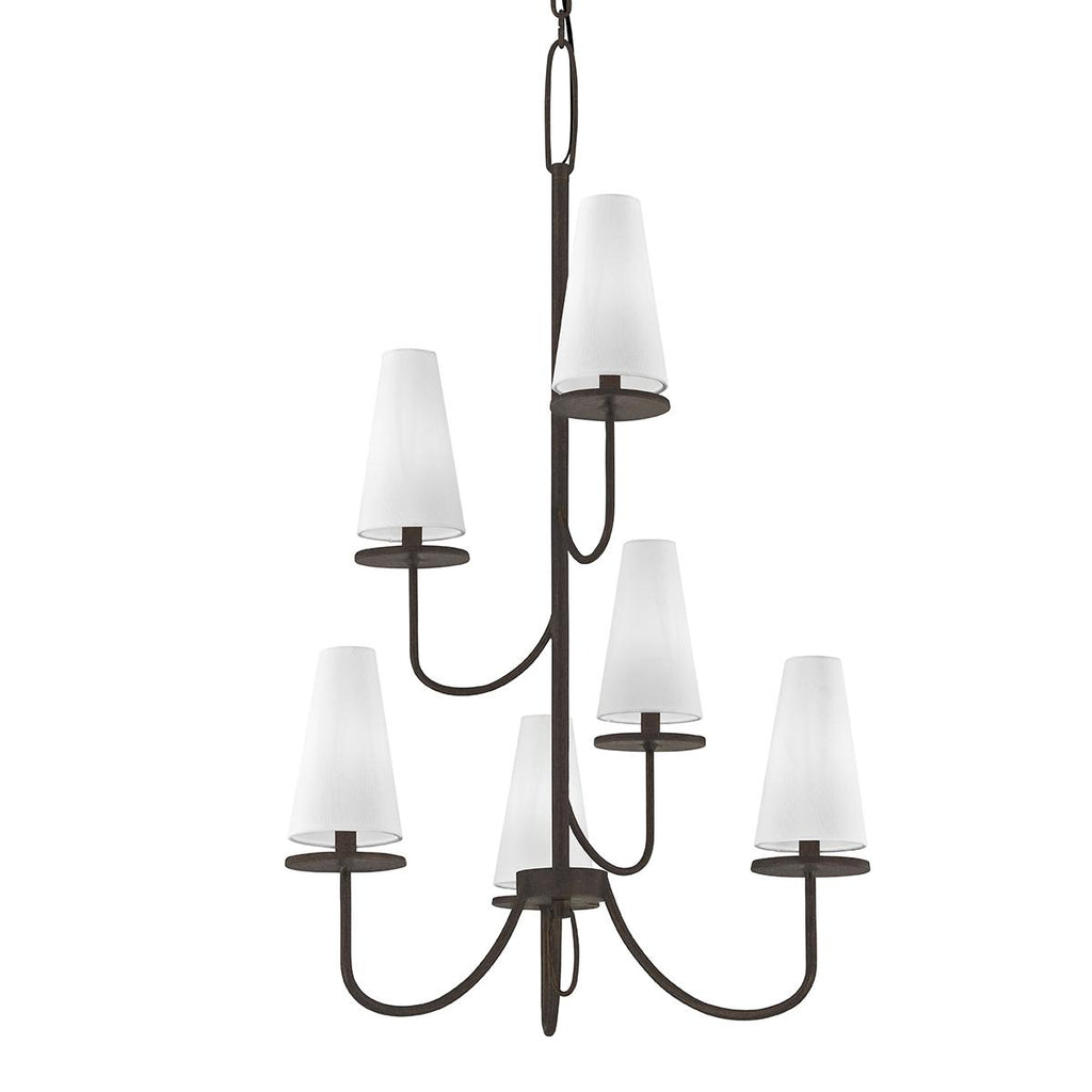 Troy Lighting Marcel TEXTURED BRONZE 28W x 28L x 43.75H Chandelier