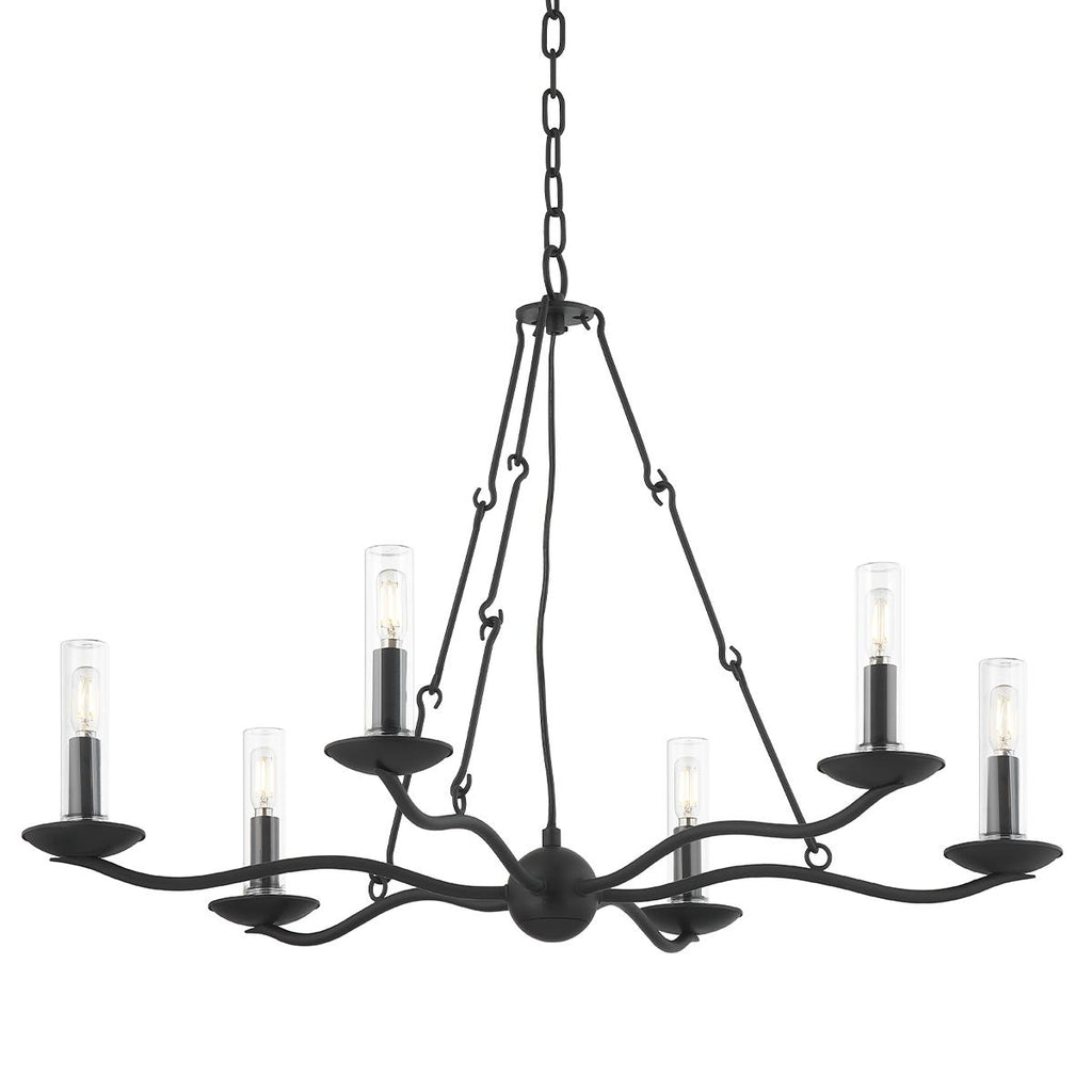 Troy Lighting Sawyer FORGED IRON 36W x 36L x 23.75H Flush Mount