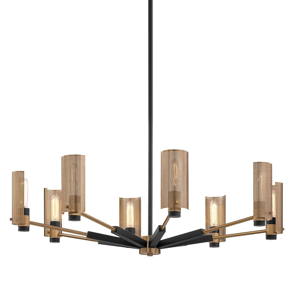 Troy Lighting Pilsen SOFT OFF BLACK/PATINA BRASS 40W x 40L x 15.25H Chandelier