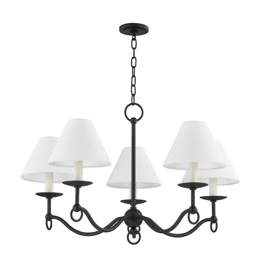 Troy Lighting Massi FORGED IRON 30.25W x 30.25L x 17H Chandelier