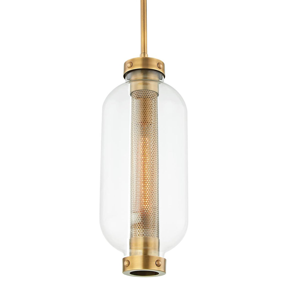 Troy Lighting Atwater PATINA BRASS 8.25W x 8.25L x 19.5H Pendant