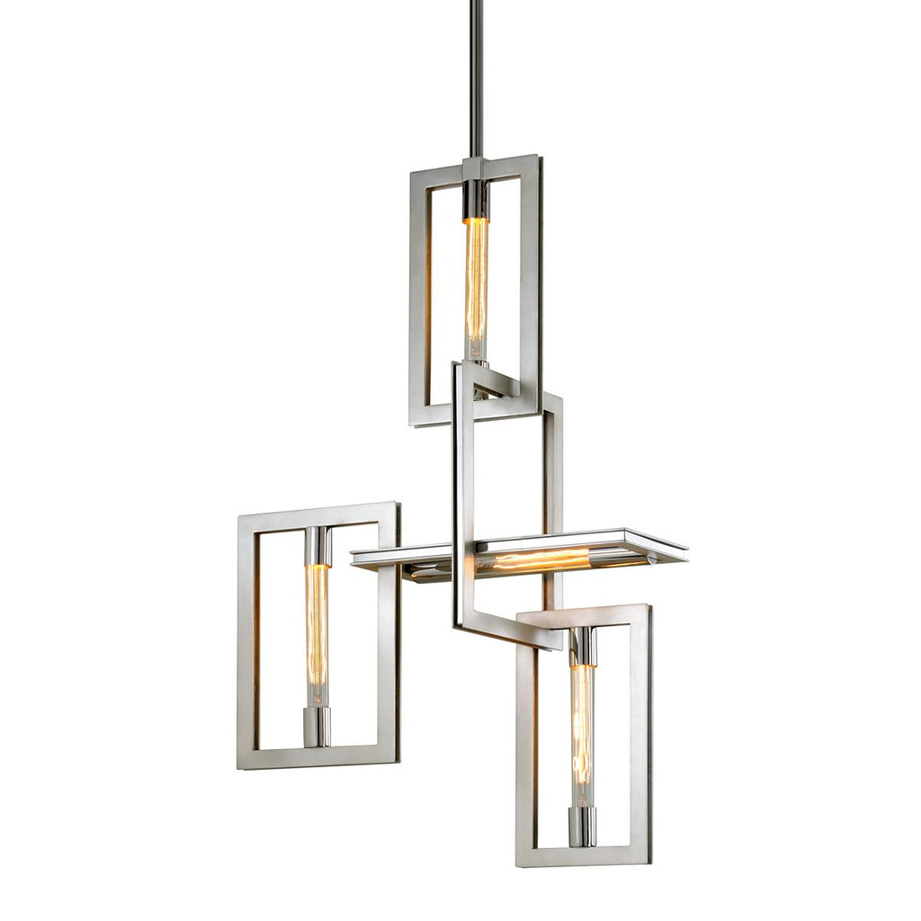 Troy Lighting Enigma SILVER LEAF 7W x 23.75L x 38H Chandelier