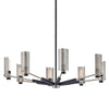 Troy Lighting Pilsen Carbide Blk W Satin Nickel Accents 40W X 40L X 15.25H Chandelier