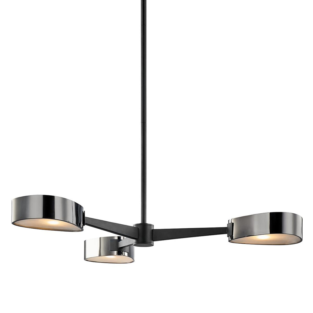 Troy Lighting Allisio TEXTURED BLACK/BLACK CHROME 35.5W x 35.5L x 2.75H Chandelier