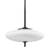 Troy Lighting Fallon Satin Black/Black Leather 13W X 13L X 12.75H Pendant