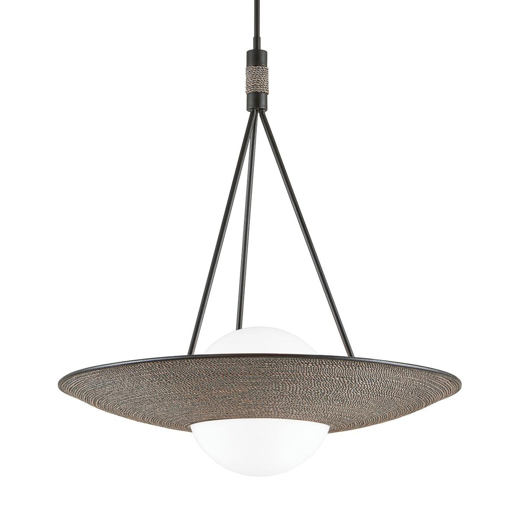 Troy Lighting Marius TEXTURED BLACK/GREY ROPE 32W x 32L x 35.7H Pendant