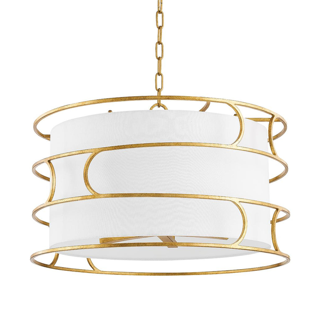 Troy Lighting Reedley VINTAGE GOLD LEAF 25.25W x 25.25L x 15.25H Chandelier