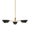 Troy Lighting Sacramento Patina Brass/Soft Black 43W X 43L X 8.25H Chandelier