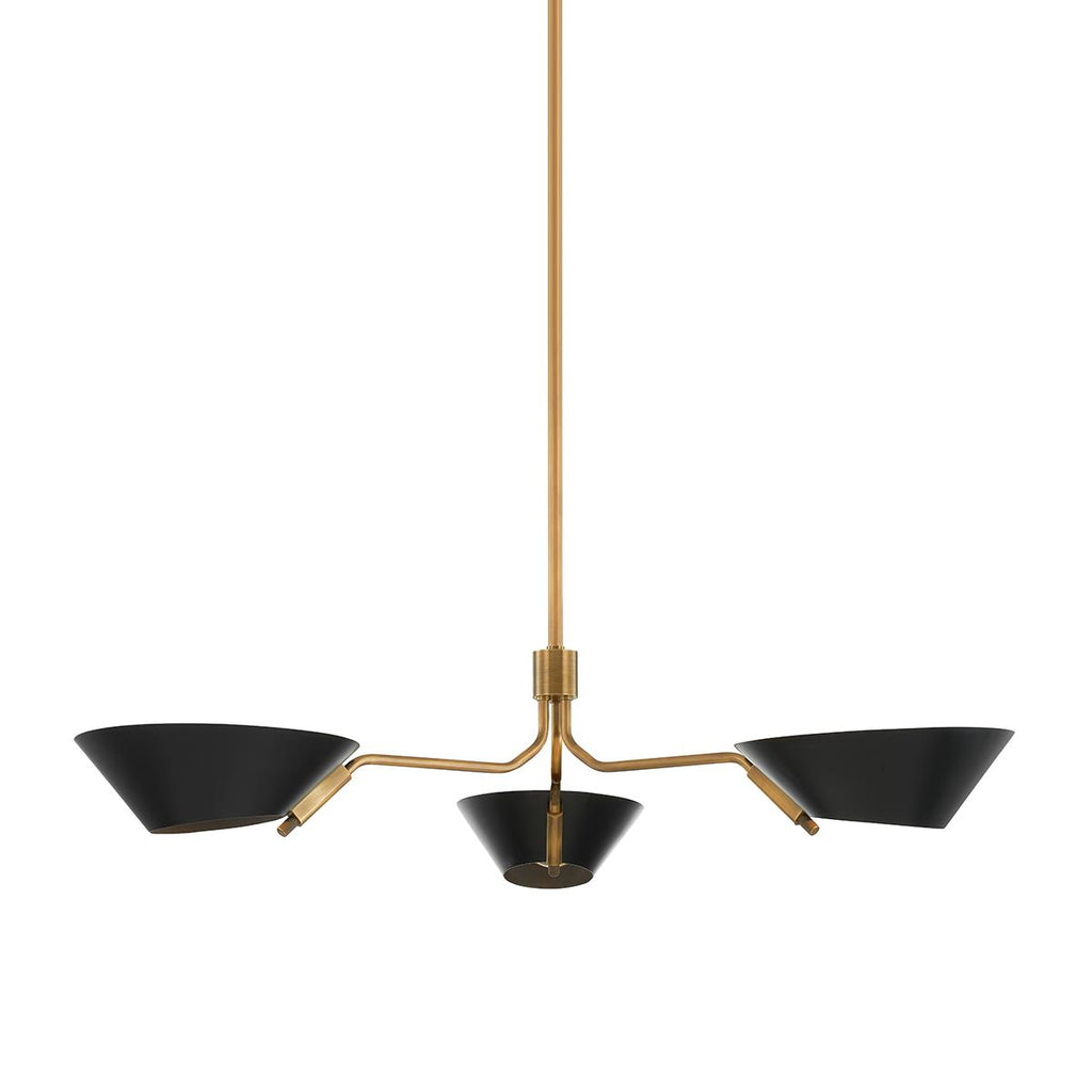 Troy Lighting Sacramento PATINA BRASS/SOFT BLACK 43W x 43L x 8.25H Chandelier