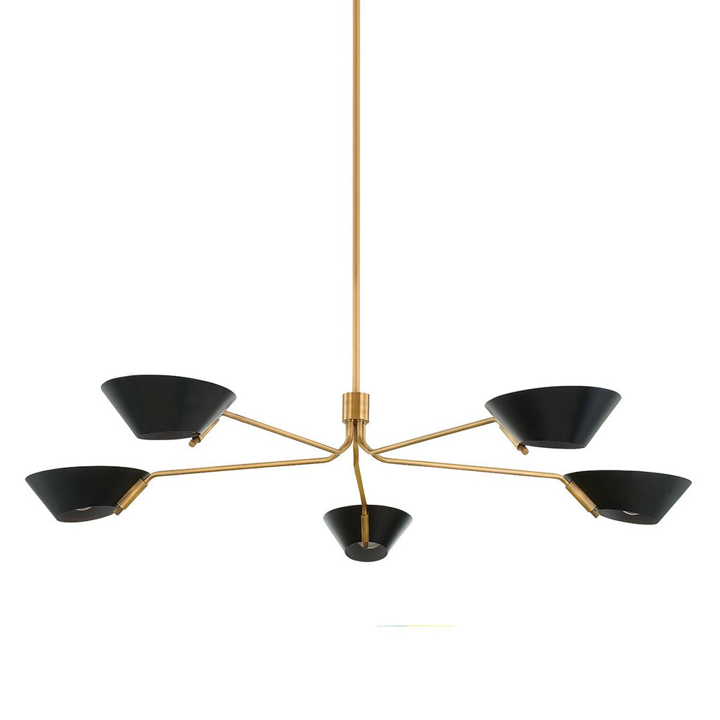 Troy Lighting Sacramento PATINA BRASS/SOFT BLACK 63W x 63L x 9.5H Chandelier