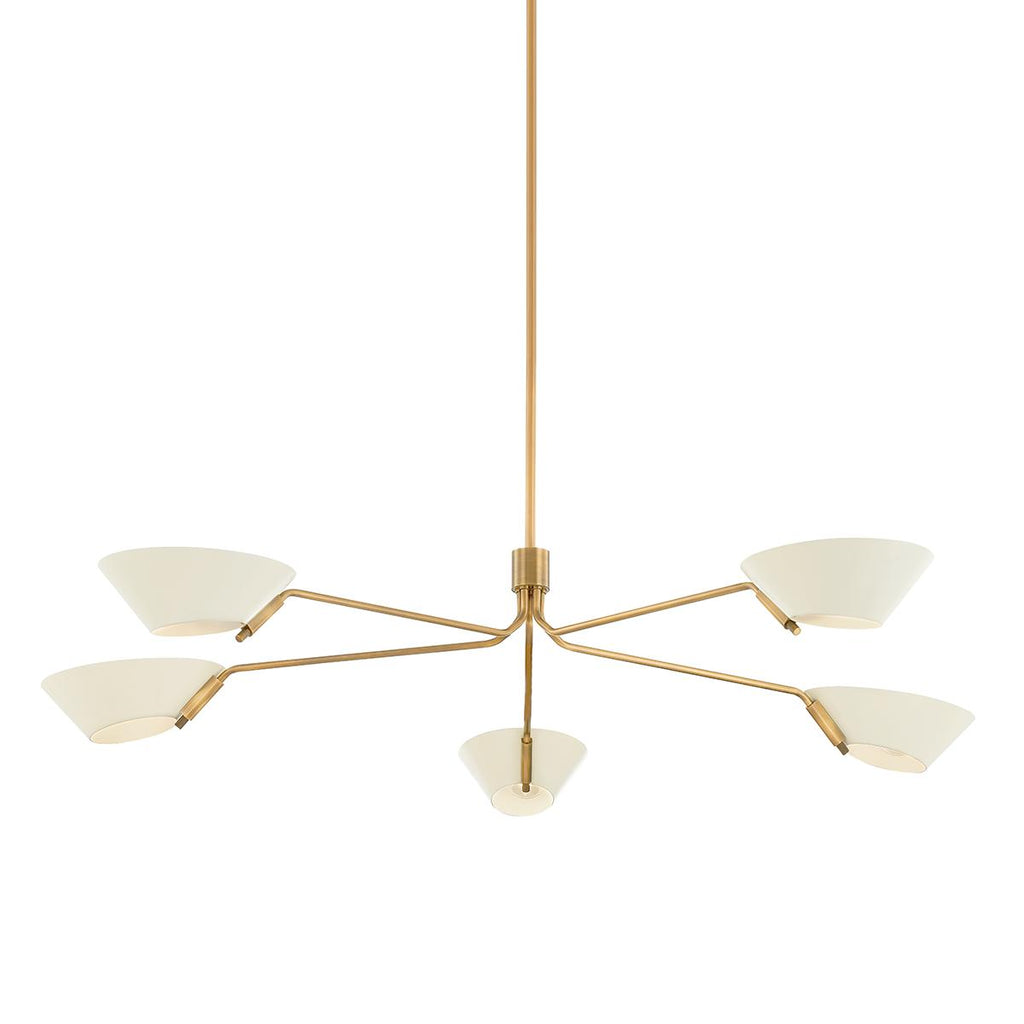 Troy Lighting Sacramento PATINA BRASS AND SOFT SAND 63W x 63L x 9.5H Chandelier