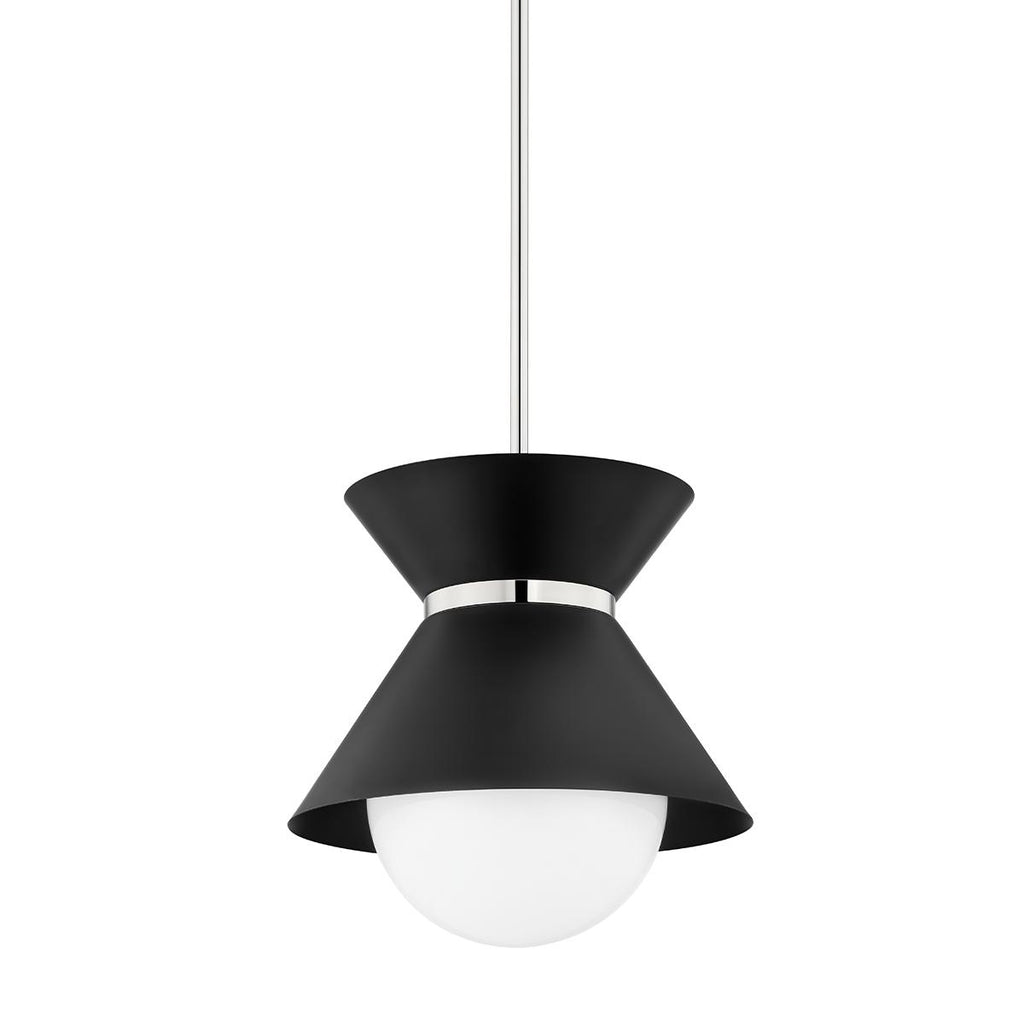 Troy Lighting Scout SOFT BLACK/POLISHED NICKEL 15W x 15L x 14H Pendant