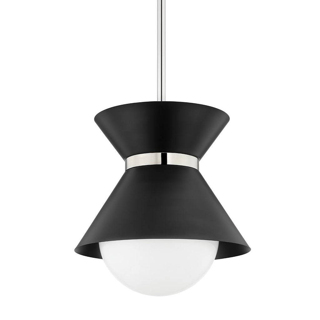 Troy Lighting Scout SOFT BLACK/POLISHED NICKEL 20W x 20L x 24.25H Pendant