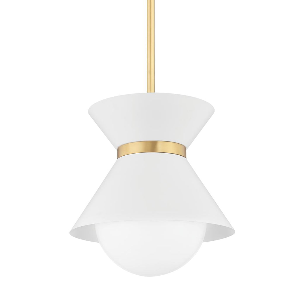 Troy Lighting Scout SOFT WHITE/PATINA BRASS 20W x 20L x 24.25H Pendant