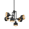 Troy Lighting North Soft Black/Gold Leaf 25.5W X 25.5L X 16.75H Chandelier