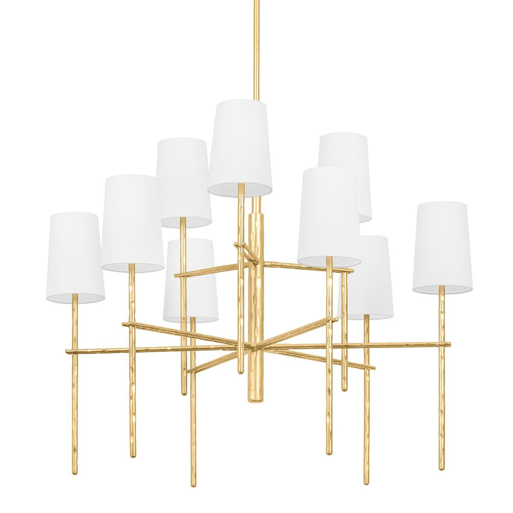 Troy Lighting River VINTAGE GOLD LEAF 36W x 36L x 27.5H Chandelier