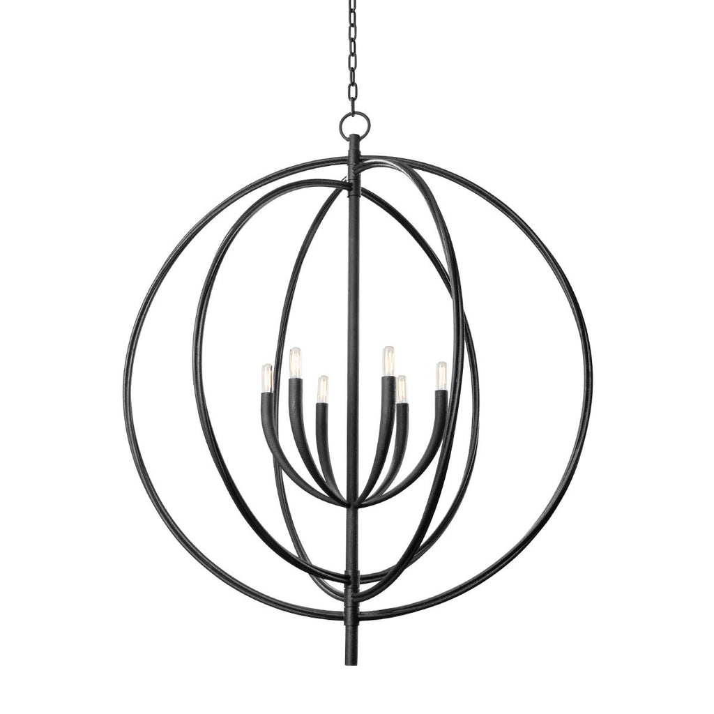 Troy Lighting Fillea BLACK IRON 40W x 40L x 47.5H Chandelier