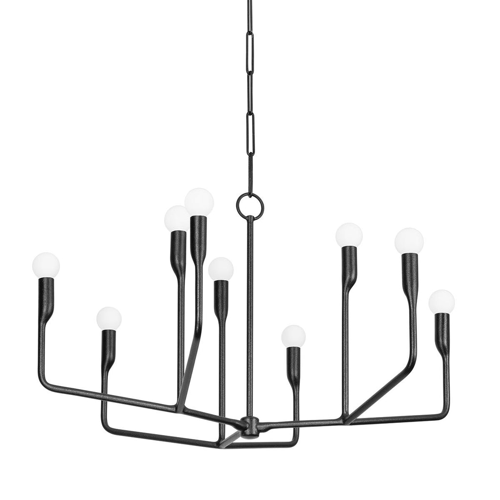 Troy Lighting Norman FORGED IRON 32W x 32L x 18.5H Chandelier