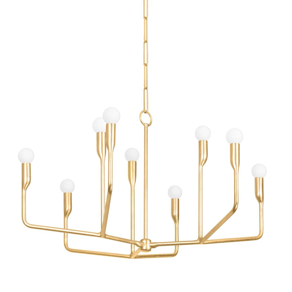 Troy Lighting Norman VINTAGE GOLD LEAF 32W x 32L x 18.5H Chandelier