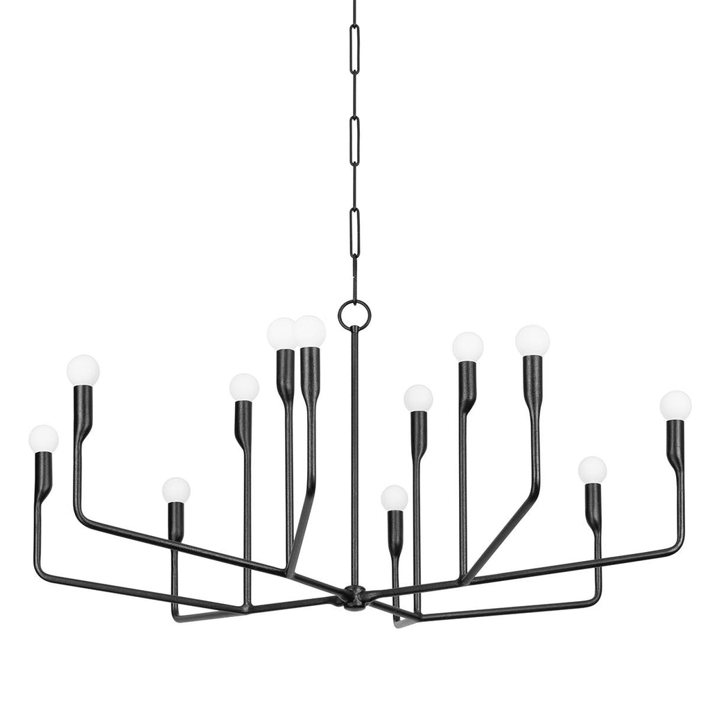 Troy Lighting Norman FORGED IRON 42W x 42L x 20.5H Chandelier