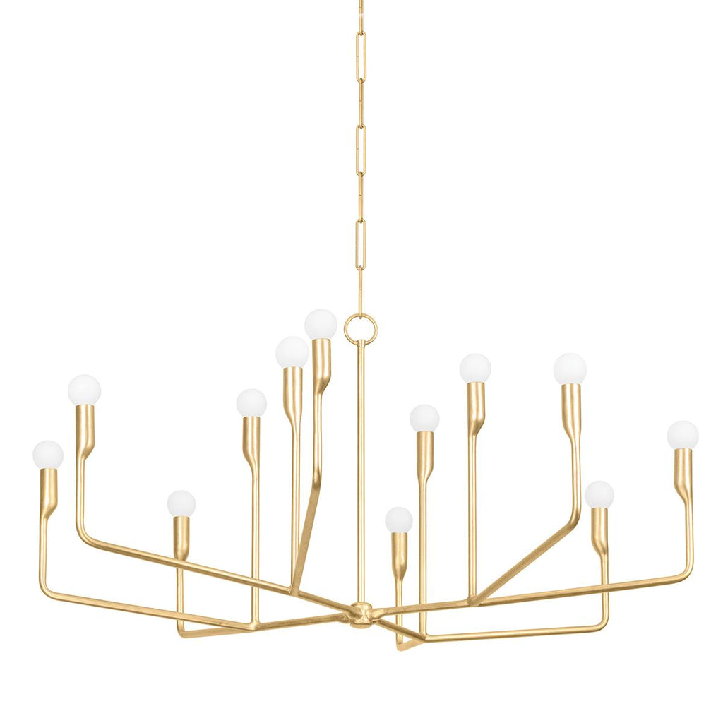 Troy Lighting Norman VINTAGE GOLD LEAF 42W x 42L x 20.5H Chandelier