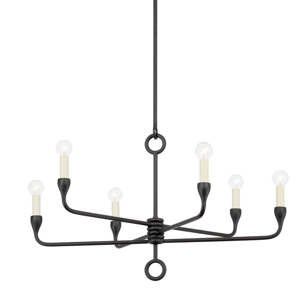 Troy Lighting Orson BLACK IRON 30.75W x 30.75L x 18.75H Chandelier