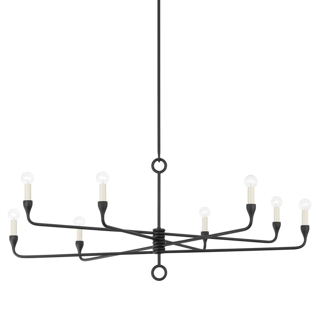 Troy Lighting Orson BLACK IRON 41.5W x 41.5L x 21H Chandelier