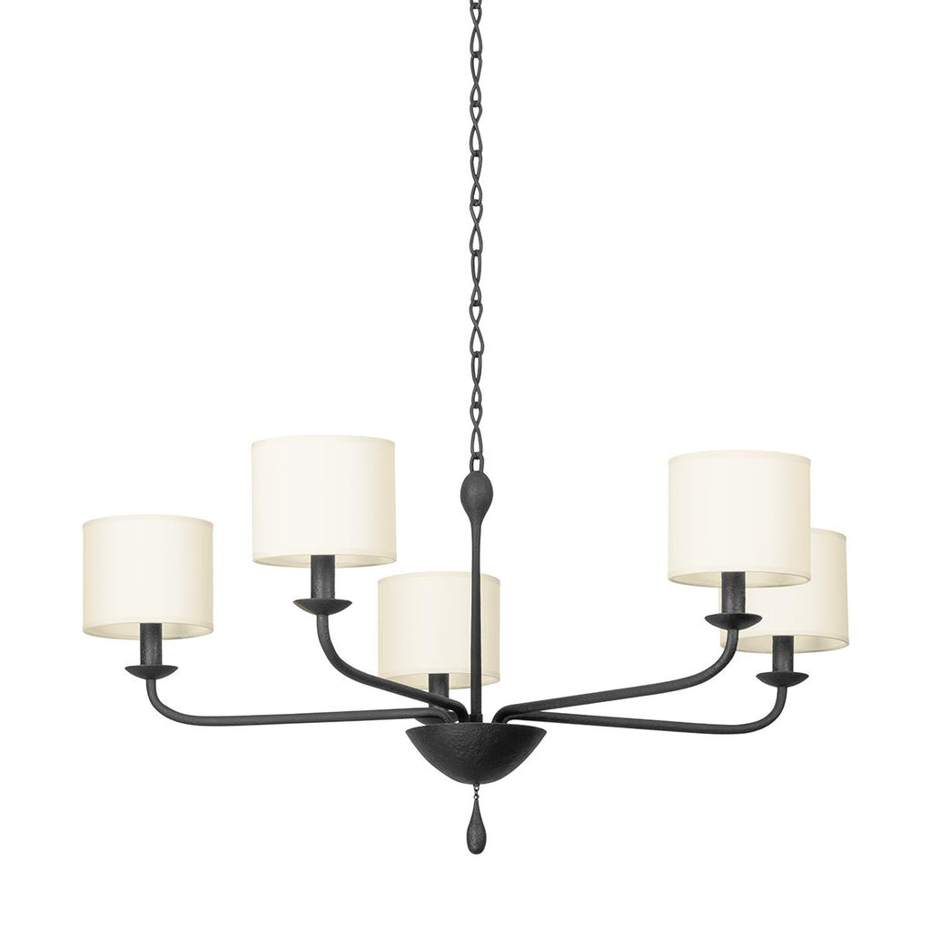 Troy Lighting Osmond BLACK IRON 36W x 36L x 23.5H Chandelier