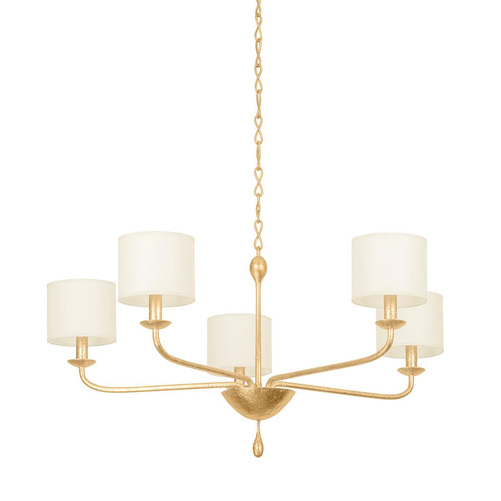 Troy Lighting Osmond VINTAGE GOLD LEAF 36W x 36L x 23.5H Chandelier