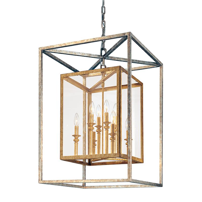 Troy Lighting Morgan GOLD SILVER LEAF 21W x 21L x 31H Pendant