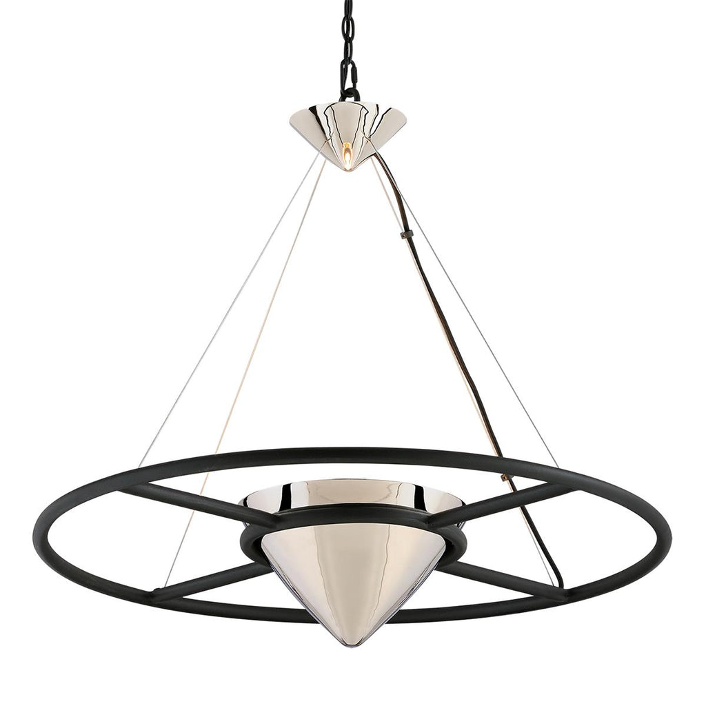 Troy Lighting Zero Gravity CARBIDE BLK & POL NICKEL 32W x 32L x 29.25H Pendant