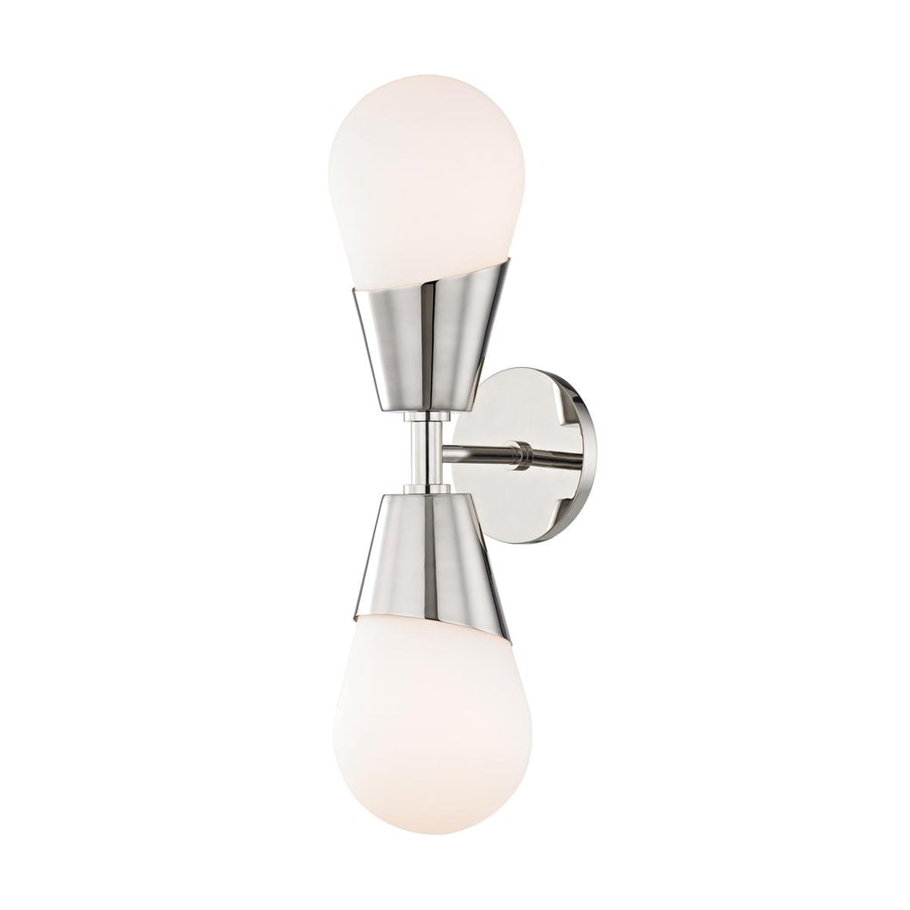 Mitzi Cora Polished Nickel 5W x 5L x 19H Wall Sconce