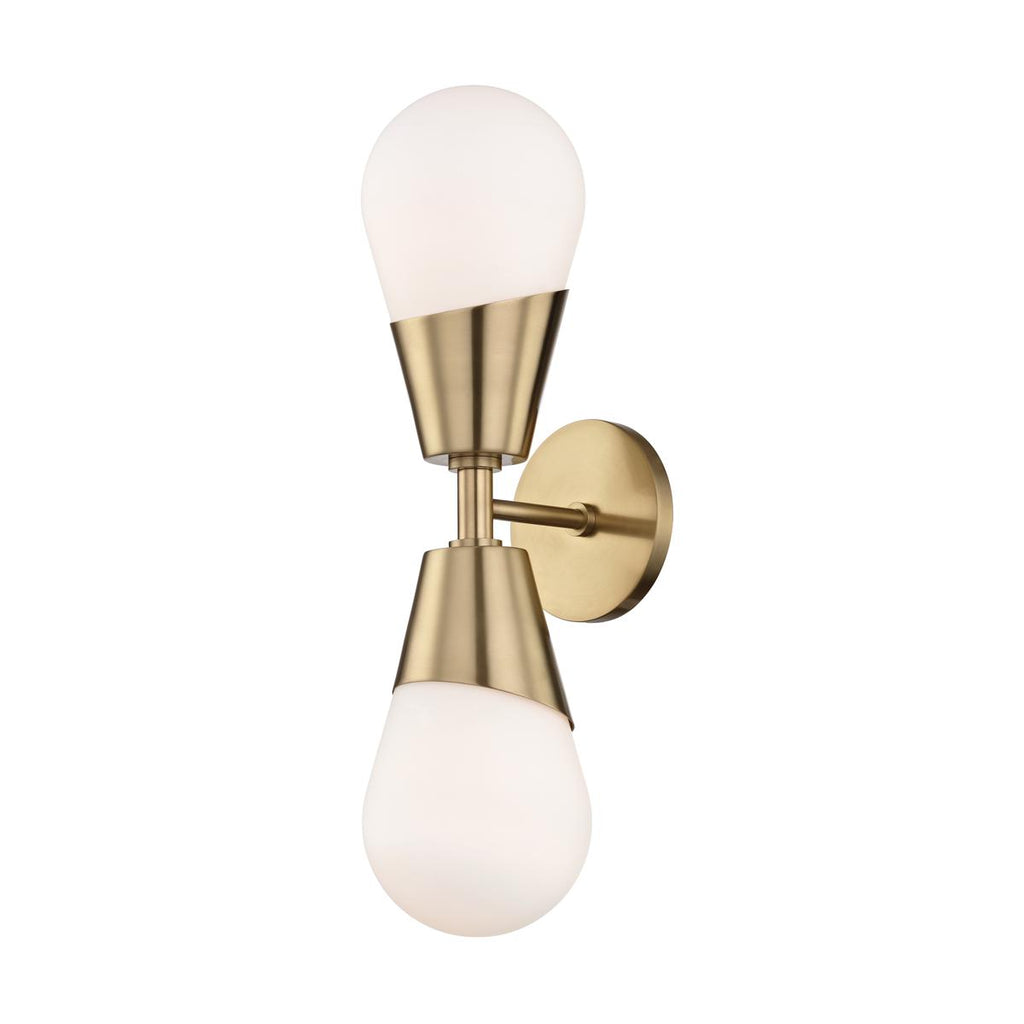 Mitzi Cora Aged Brass 5W x 5L x 19H Wall Sconce